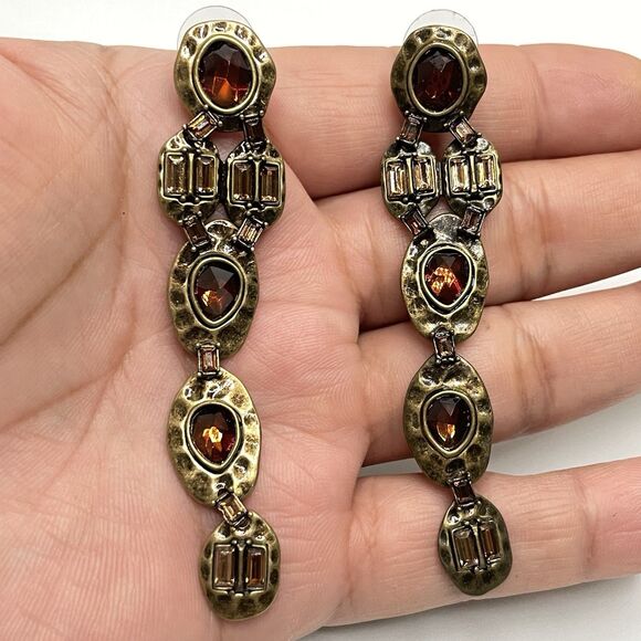 Heidi Klum Vintage Retired Signed Dangle Haute Couture Runway Earrings - Picture 4 of 8